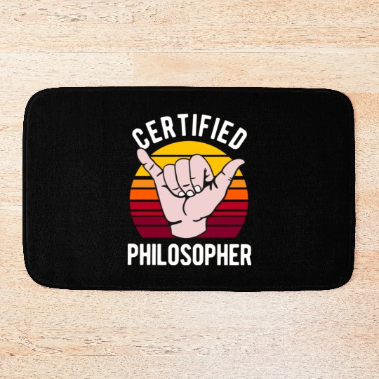 Certified Philosopher Philosophy Teacher Bath Mats