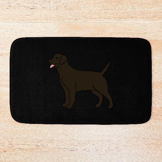 Chocolate Labrador Gift For Dog Lover Bath Mats