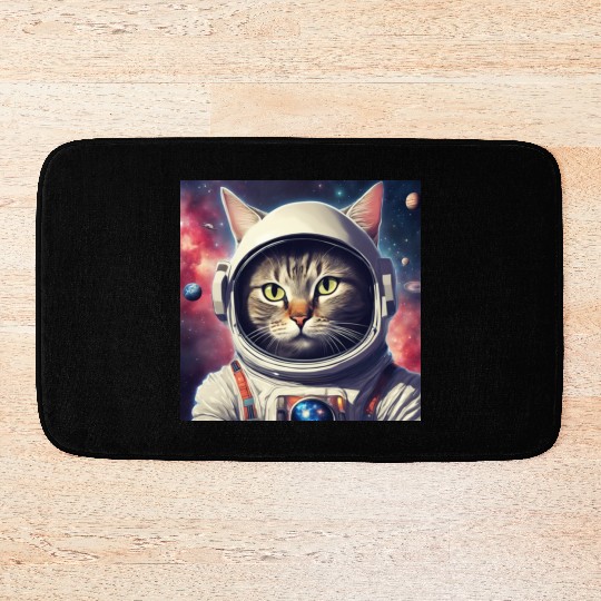 space cat Bath Mats