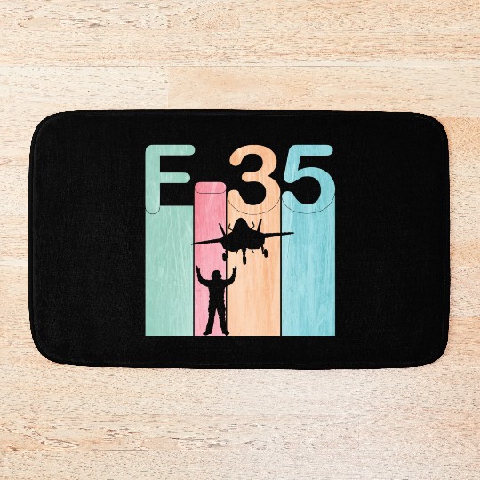 F35 Vintage Air Force Fighter Jets Bath Mats