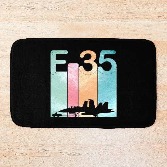 F35 Vintage Air Force Fighter Jets Bath Mats