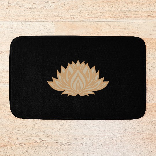 Gold Lotus Charm Bath Mats