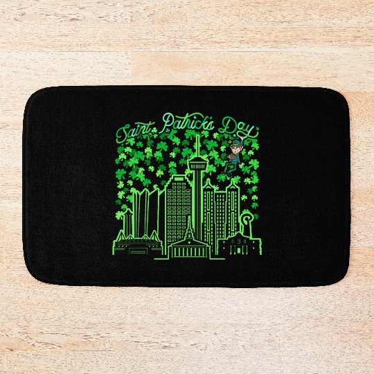 Saint Patrick's Day San Antonio Texas Bath Mats