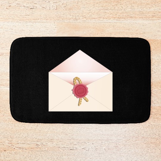 beautiful envelope with an elegant seal Bath Mats