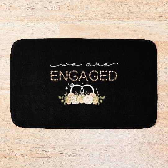 Couple Matching Fiancé Engagement Bride Bath Mats