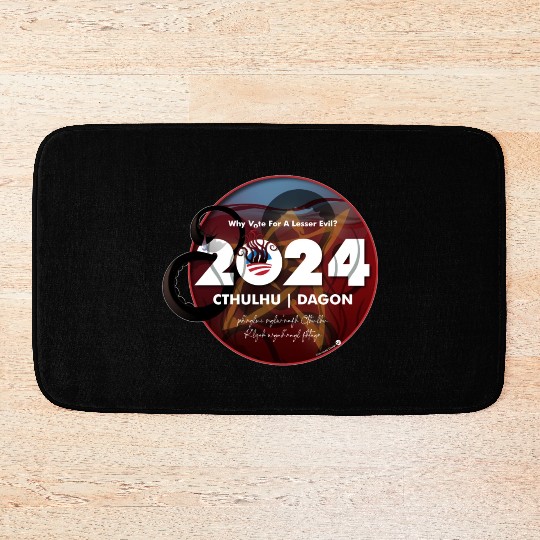 Why vote for a lesser evil? Cthulhu and Dagon 2024 Bath Mats
