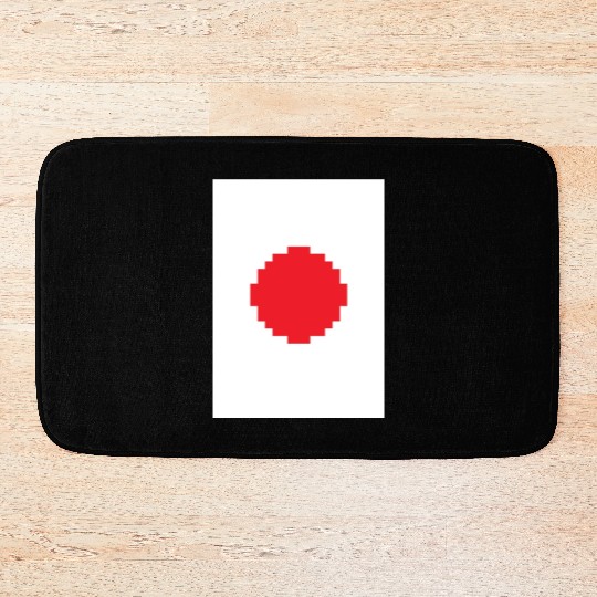 Japan Flag - Pixels Bath Mats