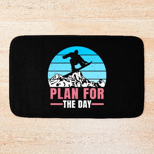 Snowboarding Plan For to Day Freestyle Snowboard Bath Mats
