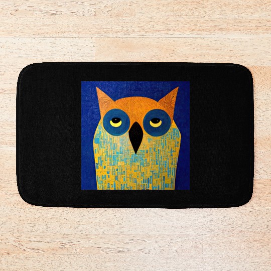 Mod Owl: Bored Owl Bath Mats