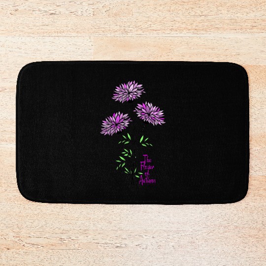 The Flower of Autumn Bath Mats