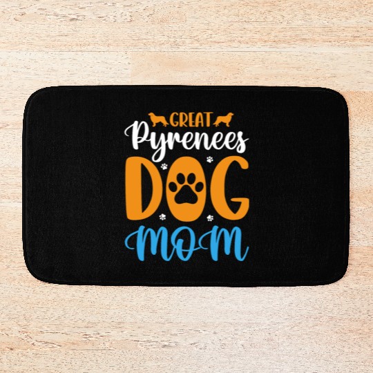Proud Great Pyrenees Dog Mom Bath Mats