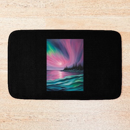 Northern lights Bath Mats