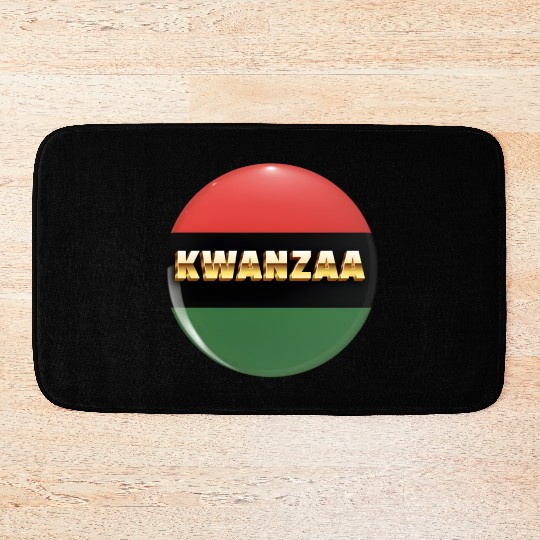 Embracing Kwanzaa: Red, Green, and Black Pride. Bath Mats