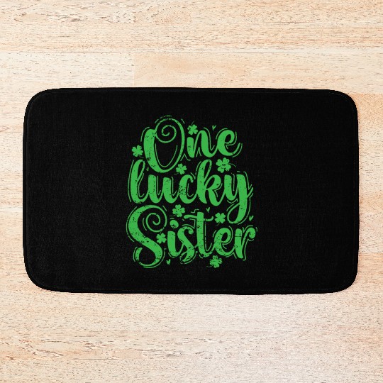 One Lucky Sister St. Patrick's Day Bath Mats