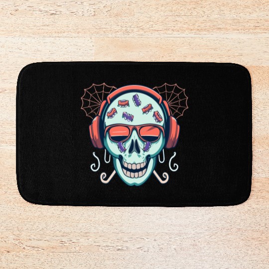 Skull Candy Halloween For Music Bath Mats