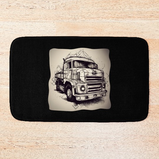 Old School Truck / Oldtimer / Car / Vintage / 60s Bath Mats
