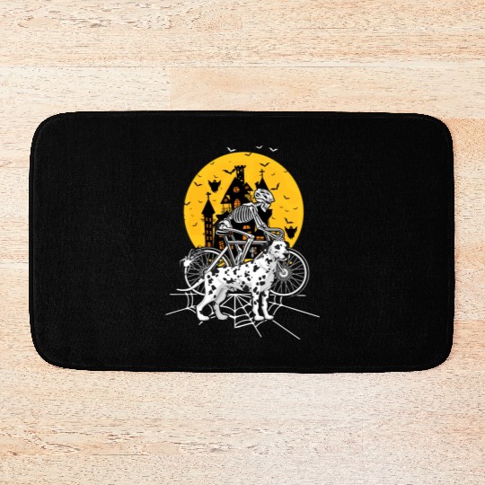 Halloween skull Dalmatian Costume outfit Bath Mats