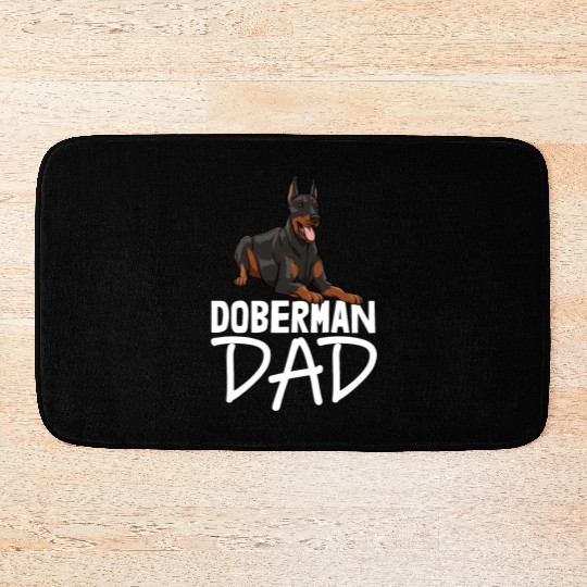 Doberman Dad Bath Mats