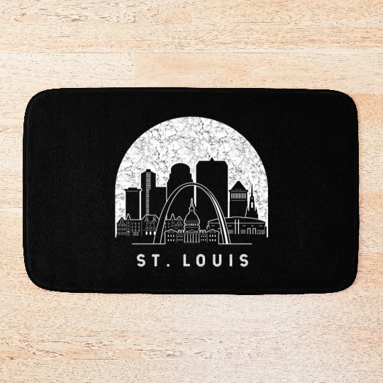 St. Louis Missouri Skyline Bath Mats