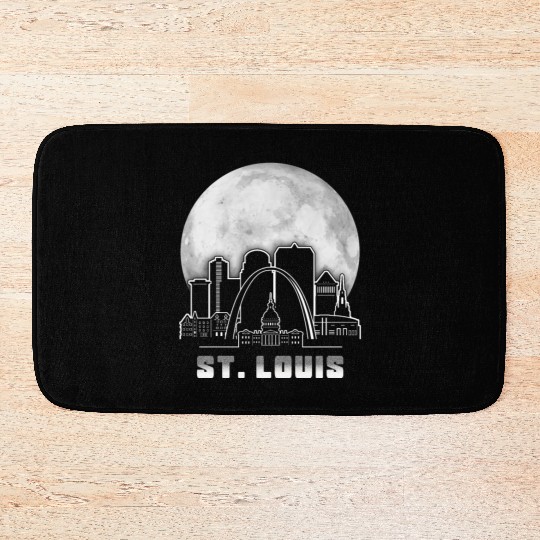St. Louis Missouri Full Moon Bath Mats