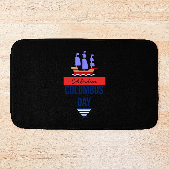 Columbus Day Celebration: Explore, Discover, Remem Bath Mats