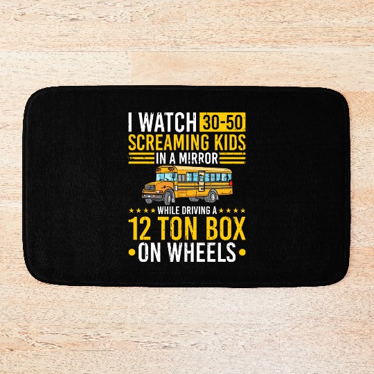 School Bus Adult Back To School Bus Driver Bath Mats