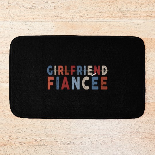 Girlfriend Fiancee Couple Engagement Engaged Bath Mats
