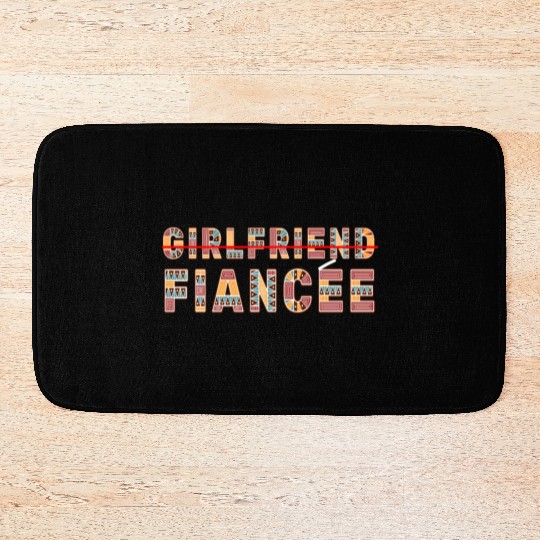 Girlfriend Fiancee Couple Engagement Engaged Bath Mats
