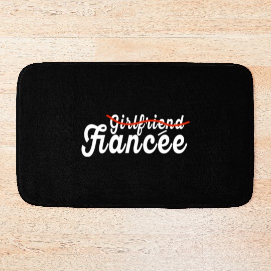 Girlfriend Fiancee Couple Engagement Engaged Bath Mats