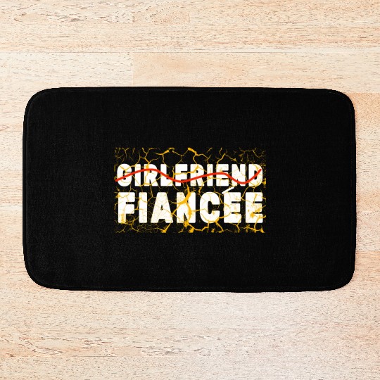 Girlfriend Fiancee Couple Engagement Engaged Bath Mats