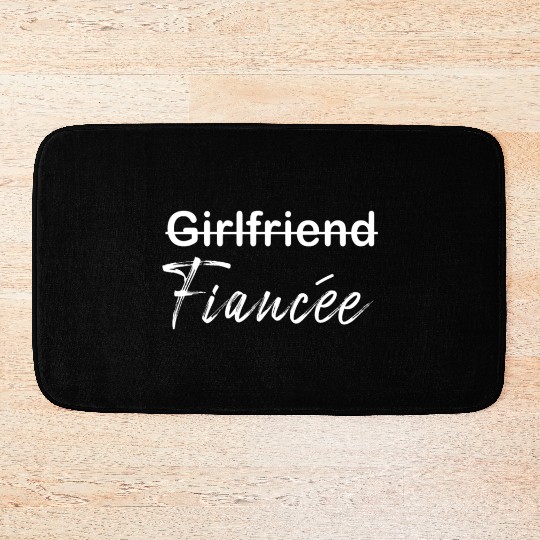 Girlfriend Fiancee Couple Engagement Engaged Bath Mats
