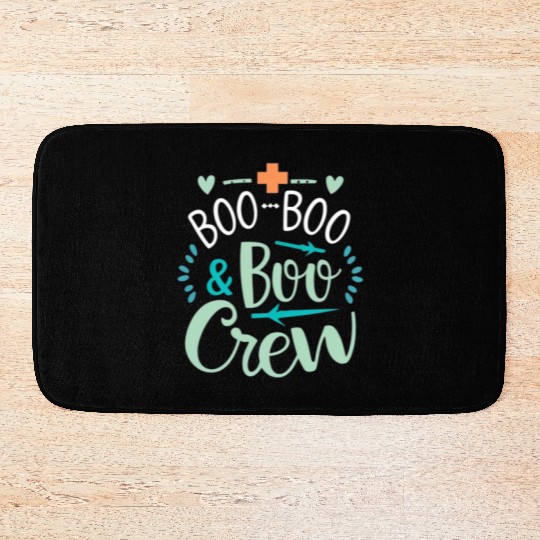 Boo Boo Crew Ghost Halloweent-chirt Bath Mats