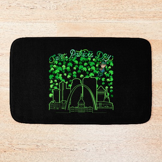 St. Louis Missouri Saint Patrick's Day Bath Mats