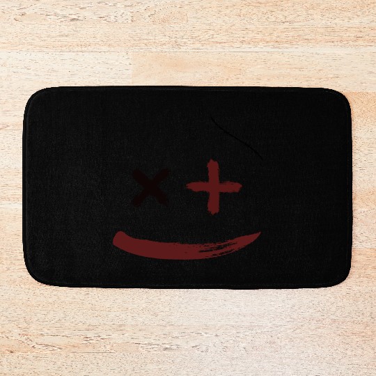 White and Black Smile Confuse Bath Mats Template 2