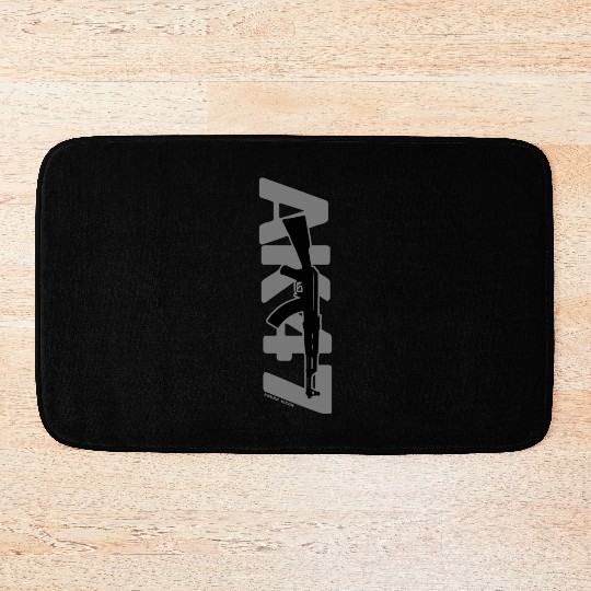 AK-47 Russian Assault Rifle Urban Wear Design Bath Mats