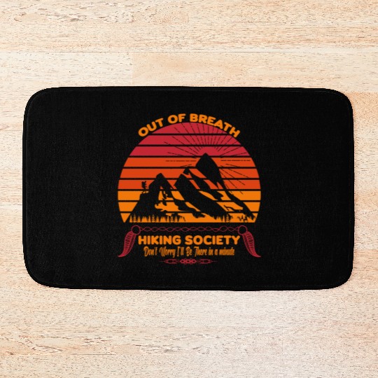 Out of Breath Hiking Society Bath Mats