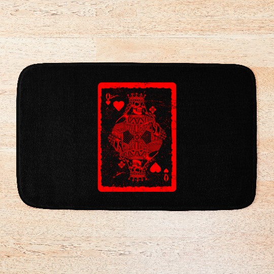 Jack of Hearts Gothic Card Games Halloween Bath Mats