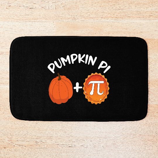 Pumpkin Pi Math Bath Mats Funny Halloween Thanksgiving