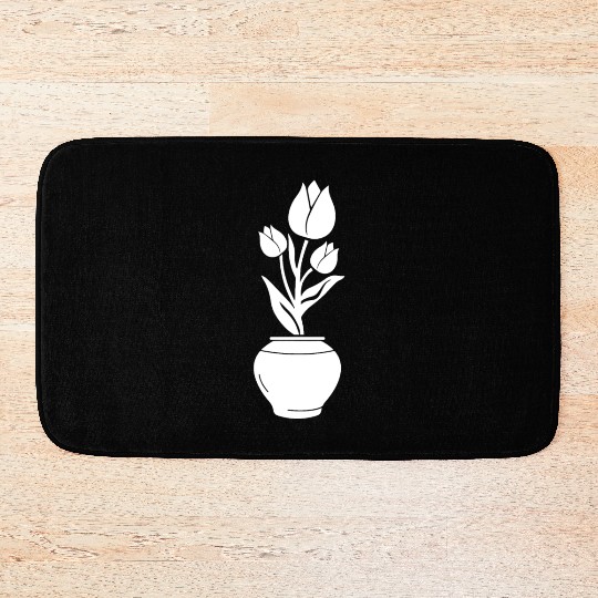 Tulip Gardening Vase Bath Mats