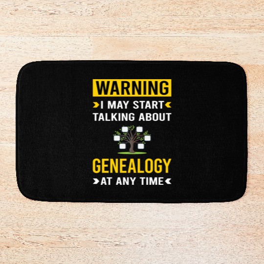Warning Genealogy Genealogist Bath Mats