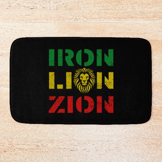 iron lion zion Bath Mats