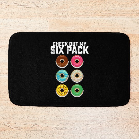 Check Out My Six Pack Donut Gym Workout Fitness Bath Mats