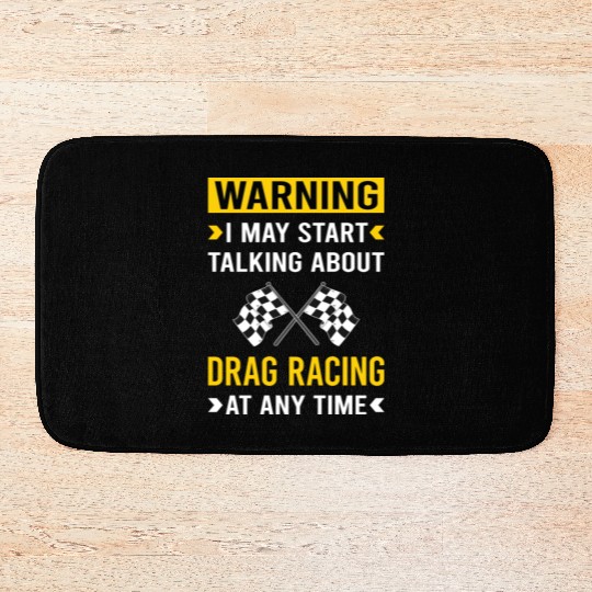 Warning Drag Racing Bath Mats