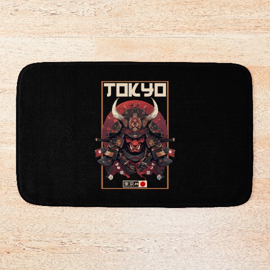 Asia 80s Japanese Retro Samurais Samurai Bath Mats