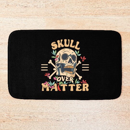 Totenkopf Skull Skulls Totenschädel Spruch Bath Mats