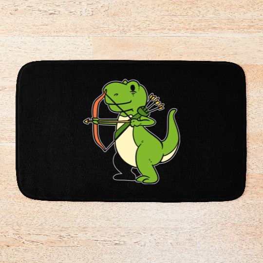 Dinosaur Archery Bowman Gift Bath Mats