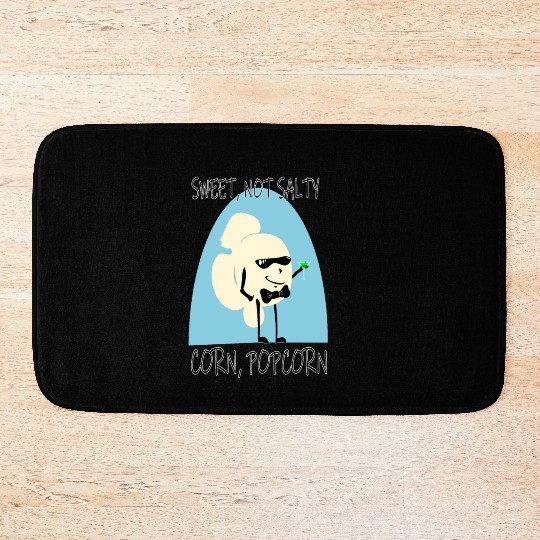 Sweet Popcorn Funny Pop Culture Cartoon Parody Bath Mats