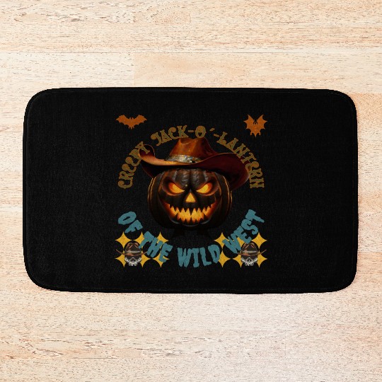 Creepy Jack o Lantern of the Wild West Bath Mats