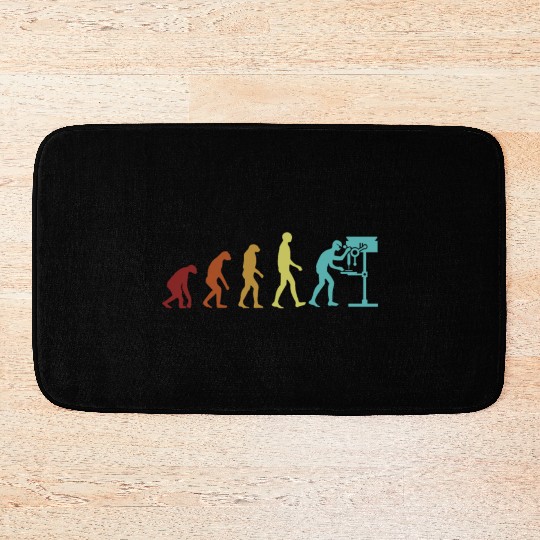 Carpenter Evolution Woodturner Joiner Woodworker Bath Mats