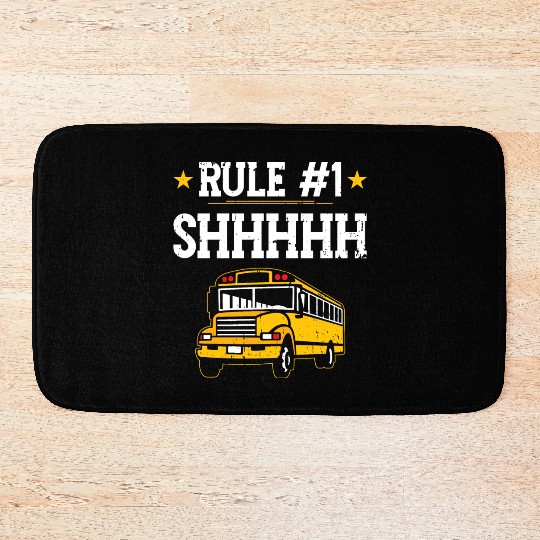 School Bus Monitor Aide Funny Bus Driver Bath Mats